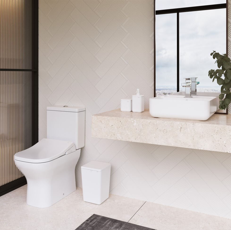 lavabo com bancada de mármore