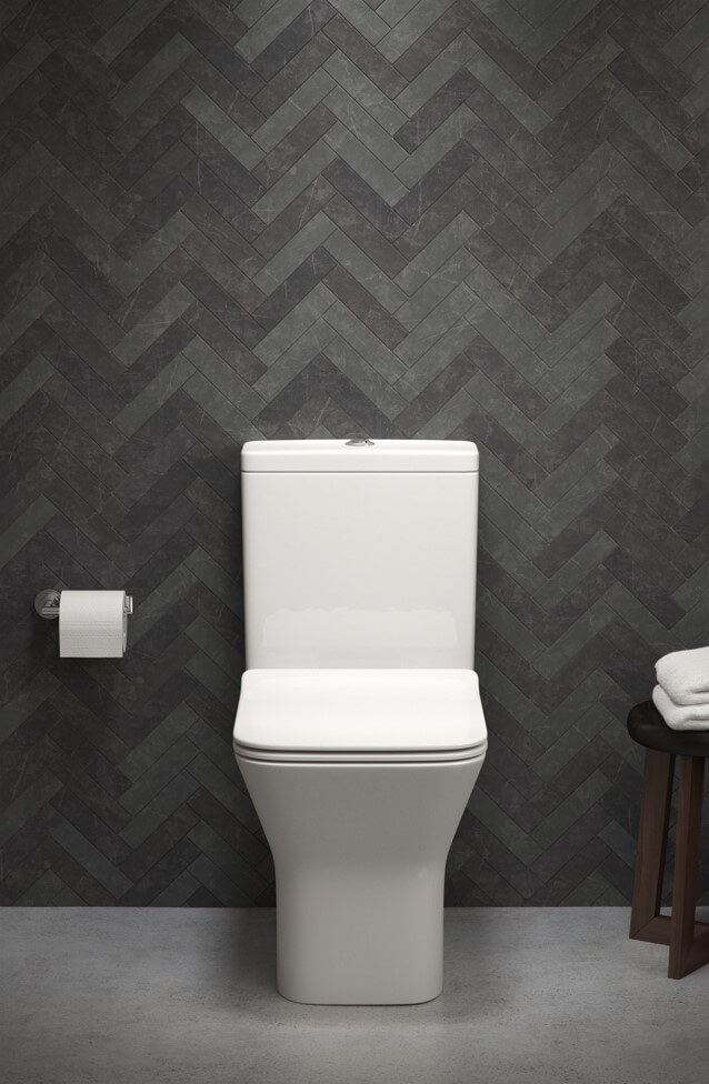 lavabo de visitas com porcelanato preto