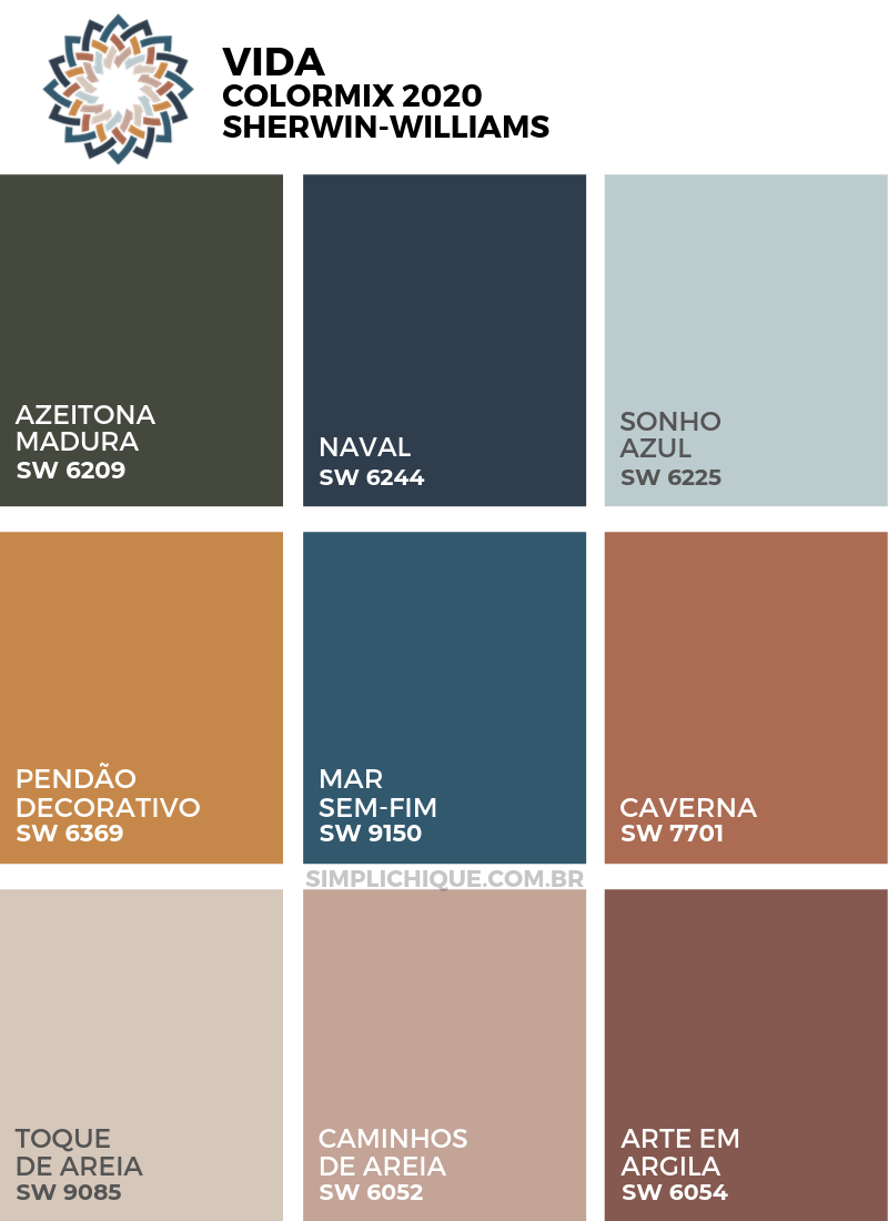 paleta de cores atemporais para decoração