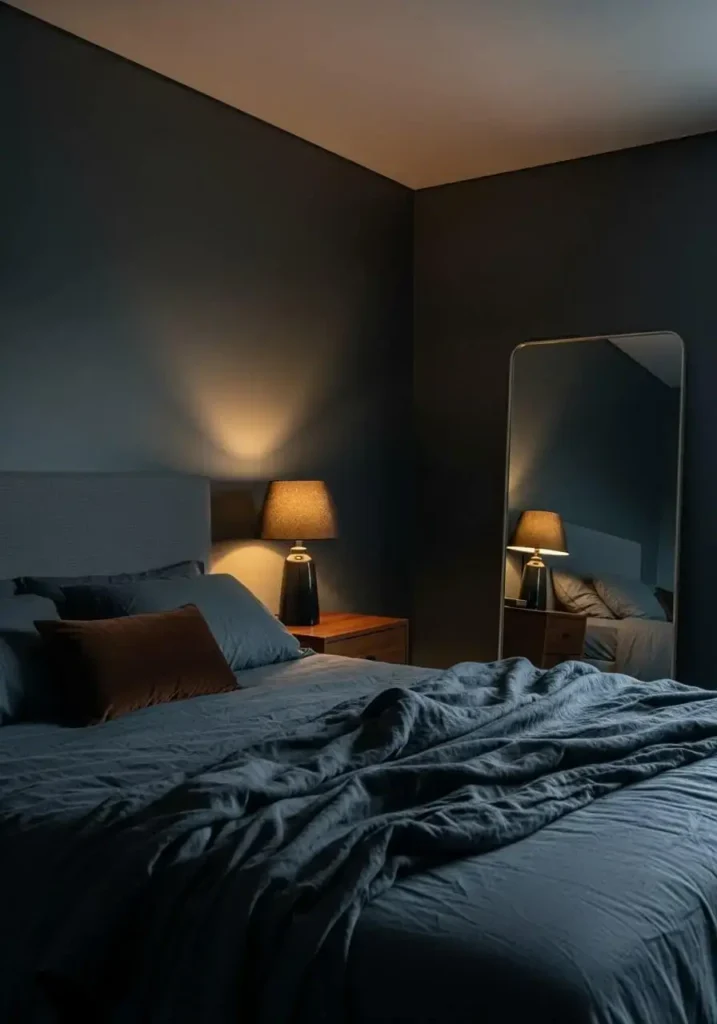quarto decorado com tendências de cores 2026