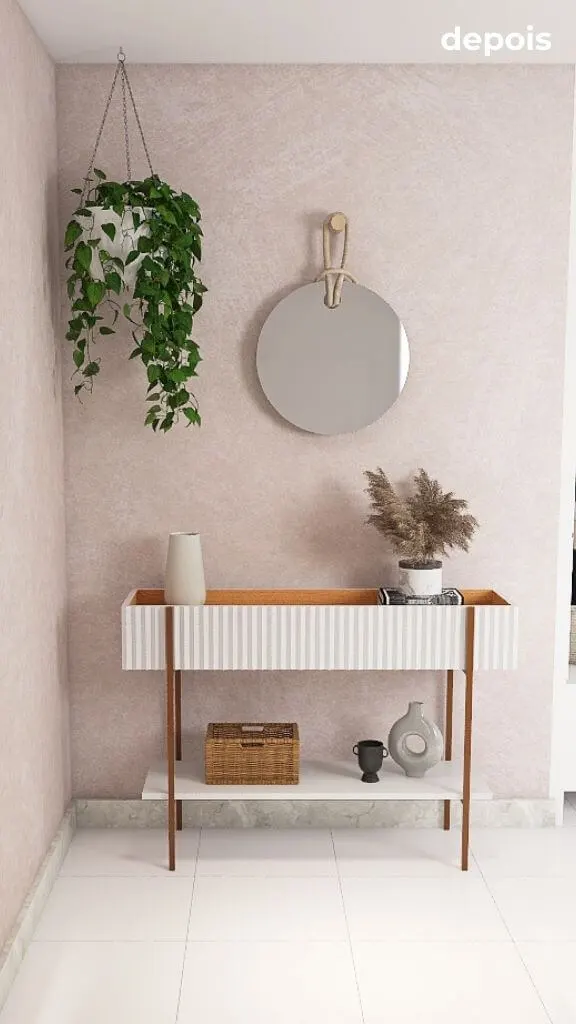 hall de entrada renovado com consultoria de decoração online