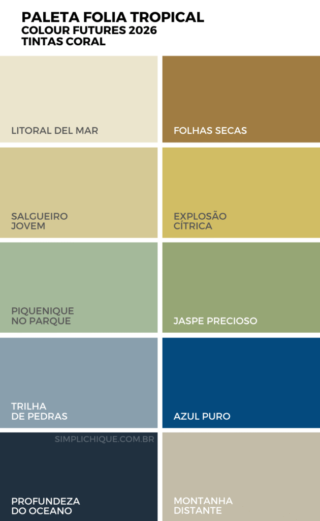 cores do ano 2026 tintas coral