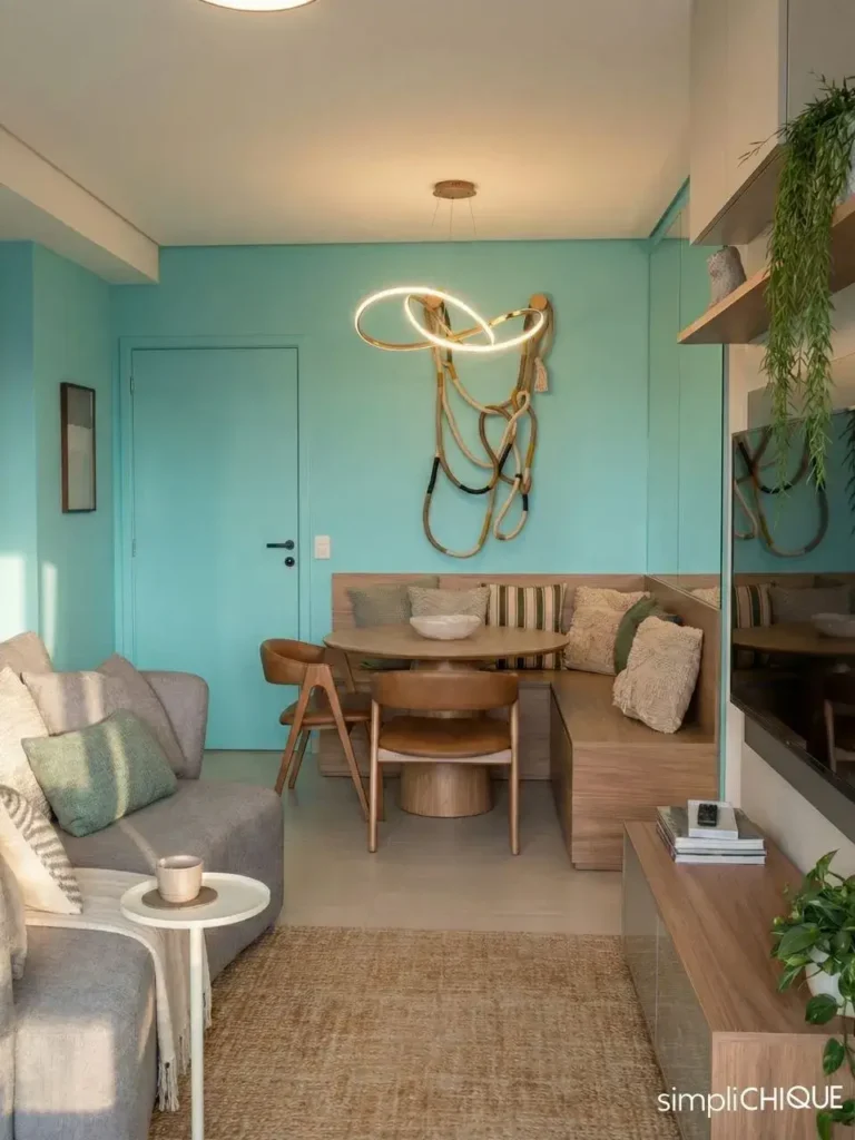 canto alemão em apartamento pequeno