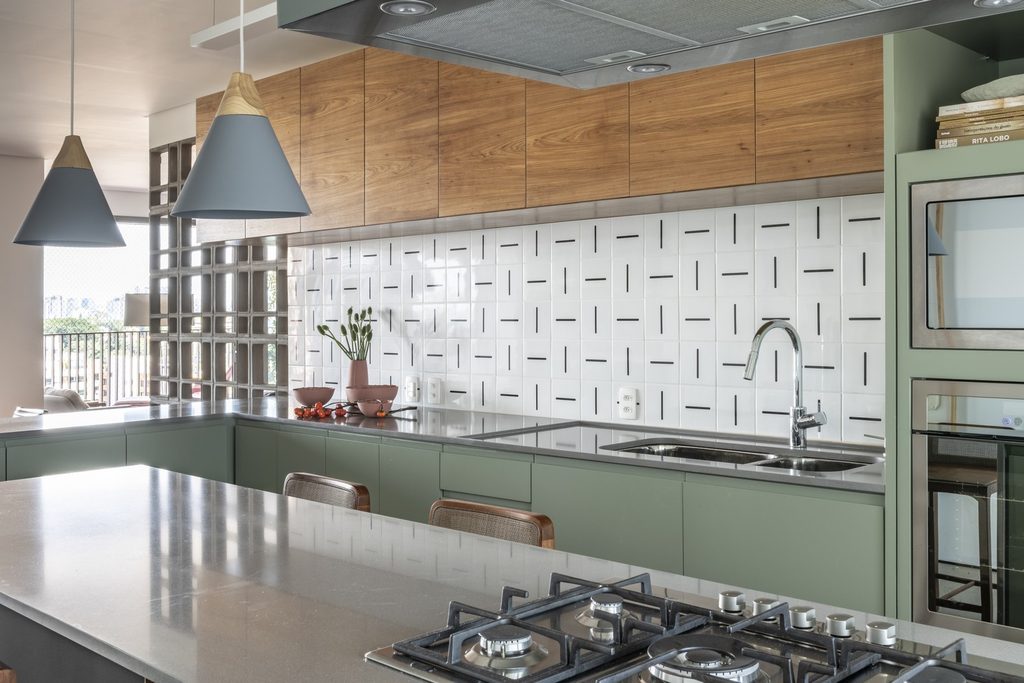 cozinha com marcenaria verde